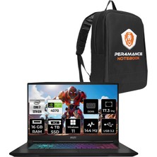 Msı Katana 17 Intel Core I7 13620H 16GB 4tb SSD RTX4070/8GB 17.3" Fhd 144Hz W11H Taşınabilir Bilgisayar & Per4 Çanta B13VGK1287XTRP350