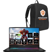 Msı Katana 17 Intel Core I7 13620H 32GB 4tb SSD RTX4070/8GB 17.3" Fhd 144Hz W11H Taşınabilir Bilgisayar & Per4 Çanta B13VGK1287XTRP360