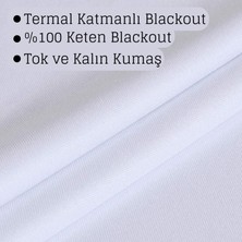 Pyramid Keten Rustik Blackout Perde - Keten Blackout Rustik Kuşgözü Termal Katmanlı Perde