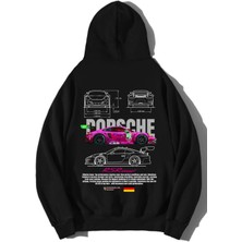 BRZ Collection Unisex Oversize Porsche Rs Raw Pink Hoodie