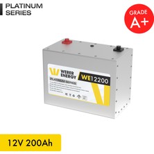 WERER ENERGY 12V 200Ah LiFePO4 Platinum Series Bluetooth'lu Lityum Demir Fosfat Akü