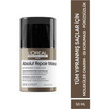 L'Oréal Professionnel Absolut Repair Molecular Tüm Yıpranmış Saçlar İçin Durulanmayan Maske 50 ml