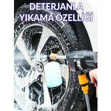 Lieber German  2x Akülü Basınçlı Oto Bahçe Araba Yıkama Sulama Makinesi  999 Vf 30 Ah Köpüklü