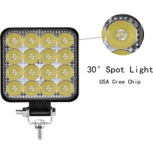 Point Off Road Sis Farı Çalışma Lambası 16 Led Kare Su Geçirmez 48W 4 Adet