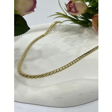 Xuping Jewelry Burma Özel Detaylı Çelik Kolye (14K Gold/4.2mm)