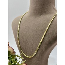 Xuping Jewelry Burma Özel Detaylı Çelik Kolye (14K Gold/4.2mm)