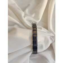 Mediterian Çelik Siyah Italyan Bileklik