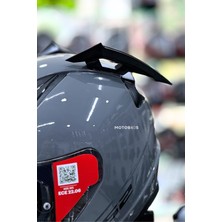 Motobros Kask Spoiler Aerodinamik Spoiler Universal Siyah 2 Adet