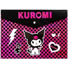 Timon Kuromi Çıtçıtlı Dosya 590158 Pembe Renkli 1 Adet Çizgili Tasarım