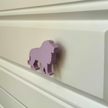 Pomerol mor Aslan Dolap Kulpu - Çocuk Odası, Mutfak ve Banyo Için Eğlenceli ve Dayanıklı Mobilya Kulp