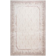 Artemis Halı Couture 05198c Bej Kemik Çerçeve Desenli Ipek Halı
