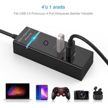 Qasul Portatif 4 Girişli Usb Çoğaltıcı Çoklayıcı Usb Hub 3,0 Laptop Desktop Kasa Notebook Uyumlu