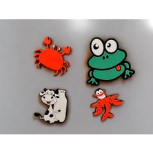 Nana Art Iconic Animal Magnet Set 4' Lü Set - Trendy ve Şık Buzdolabı Dekorasyonu