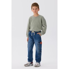 Nebbati Bg Store Erkek Çocuk Denim Pantolon %100 Pamuk Esnek Tasarım ile Rahat Kullanım