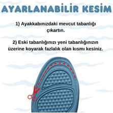 Baggor Icemen Yumuşak Kemer Ve Metatarsal Destekli,Topuk Rahatsızlığı Giderici Tam  Ortopedik Silikon Tabanlık,,Masaj Etkili, Konforlu, Rahat, Düz Taban, Ayak Ağrısı Erkek, Kadın, Çocuk, Yetişkin