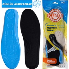 Baggor Iceman Memory Foam Yumuşak, Tam Ortopedik Ayakkabı Tabanlık Rahat, Konforlu, Masaj Etkili, Akıllı Hafızalı, Spor, Erkek, Kadın, Çocuk, Yetişkin