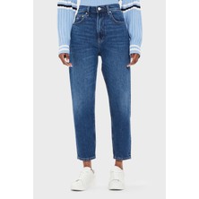 Tommy Jeans Pamuklu Mom Fit Yüksek Bel Jeans Bayan Kot Pantolon DW0DW19244 1bk