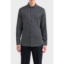 Emporio Armani Logolu Pamuklu Slim Fit Gömlek Erkek Gömlek 6D1C86 1npbz F928