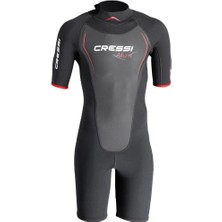Cressi Altum Man 3 mm Siyah-Kırmızı Shorty Yüzme Elbisesi 3xlarge