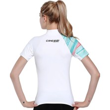 Cressi Shield Lady Beyaz-Açık Mavi Rash Guard 2xsmall