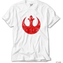 Crows Gate Star Wars Rebel Alliance Logo Beyaz Tişört