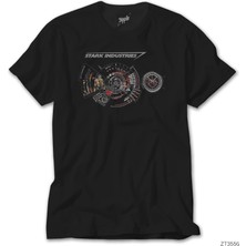 Crows Gate Iron Man Arc Reactor Siyah T-Shirt