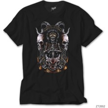 Crows Gate Baphomet Skull Limited Siyah Tişört