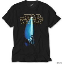 Crows Gate Star Wars Sword And Logo Siyah Tişört