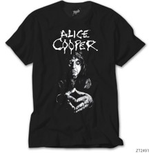 Crows Gate Alice Cooper Black And White Siyah Tişört