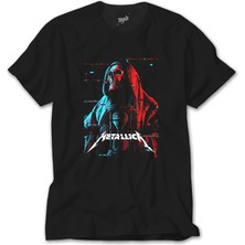 Crows Gate Metallica Red Blue Siyah Tişört