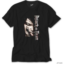 Crows Gate Attack On Titan 2 Siyah T-Shirt