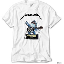 Crows Gate Metallica Animal Rock N Roll Beyaz Tişört