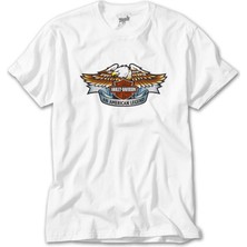 Crows Gate Harley Davidson An American Legend Beyaz Tişört