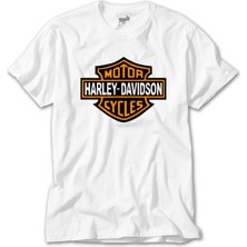 Crows Gate Harley Davidson Logo Beyaz Tişört