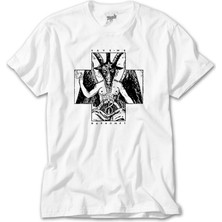 Crows Gate Baphomet Save Me Beyaz Tişört