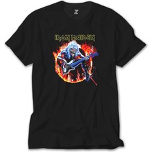 Crows Gate Iron Maiden Fire Siyah Tişört