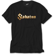 Crows Gate Sabaton Logo Gold Siyah Tişört