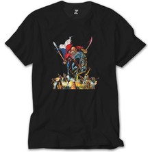 Crows Gate Iron Maiden Warriors Siyah Tişört