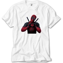 Crows Gate Deadpool Love Beyaz Tişört