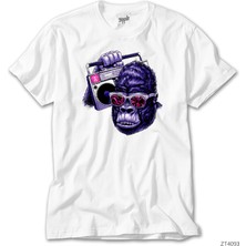Crows Gate Gorilla Hiphop Beyaz Tişört