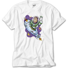 Crows Gate Buzz Lightyear Cartoon Beyaz Tişört
