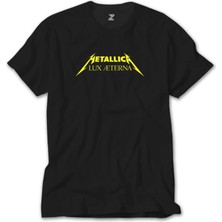 Crows Gate Metallica Lux Æterna Text Siyah Tişört