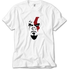 Crows Gate God Of War Kratos Face Beyaz Tişört