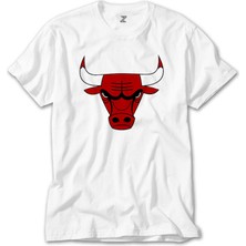 Crows Gate Chicago Bulls Logo Beyaz Tişört