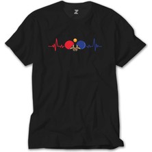 Crows Gate Ping Pong Heartbeat Siyah Tişört