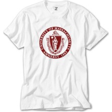 Crows Gate Massachusetts University Logo Beyaz T-Shirt