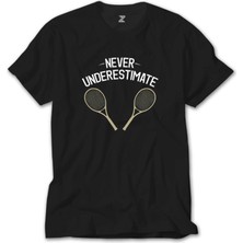 Crows Gate Tennis Never Underestimate Siyah T-Shirt
