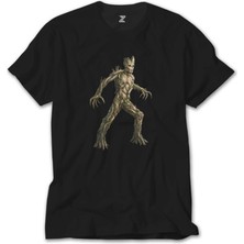 Crows Gate Galaksinin Koruyucuları Groot Siyah T-Shirt