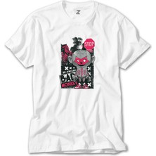 Crows Gate Bad Monkey Animation Beyaz T-Shirt