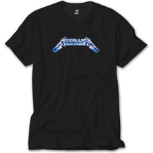 Crows Gate Metallica Logo Blue Siyah T-Shirt